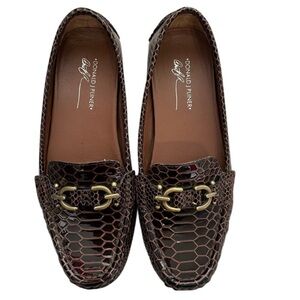 Donald J. Pliner Women's Textured Brown Loafers